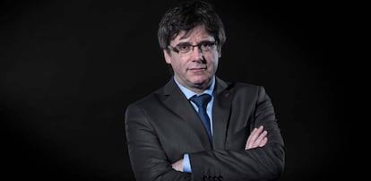 Puigdemont en una sessió fotogràfica a Brussel·les.