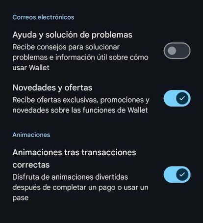 Animaciones Google Wallet