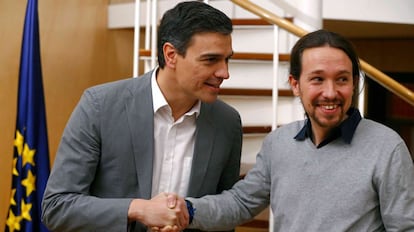 Pedro Sánchez meets with Pablo Iglesias on Friday.