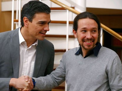 Pedro Sánchez meets with Pablo Iglesias on Friday.