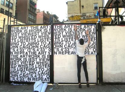 Intervención en la calle Bowery.