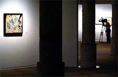 Vista de la exposición sobre la obra de Kandinsky que acoge La Pedrera.