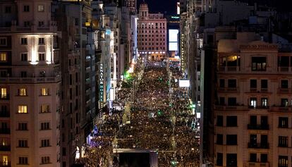Manifestación por el día de la mujer celebrada este año en Madrid.