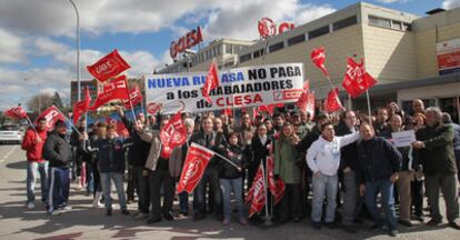 Protesta de la semana pasada de trabajadores de Clesa, una de las empresas de Nueva Rumasa.