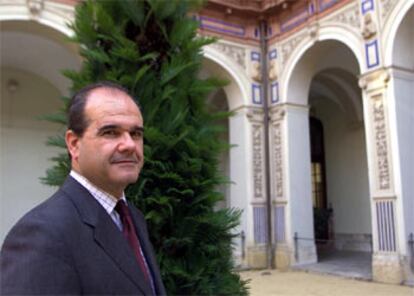 El presidente Manuel Chaves, en el palacio de San Telmo, sede de la Presidencia de la Junta.