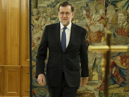 Mariano Rajoy durante el juramento este lunes.