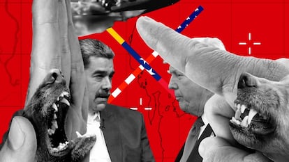 Concentración de apoyo a Maduro, el viernes en Caracas.