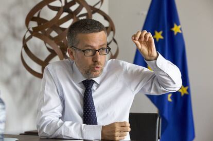 Carlos Moedas, comisario europeo de I+D+i, durante la entrevista