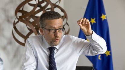 Carlos Moedas, comisario europeo de I+D+i, durante la entrevista