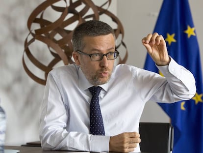 Carlos Moedas, comisario europeo de I+D+i, durante la entrevista