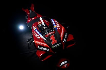 La Ducati de Pecco Bagnaia para 2023, con el número 1.