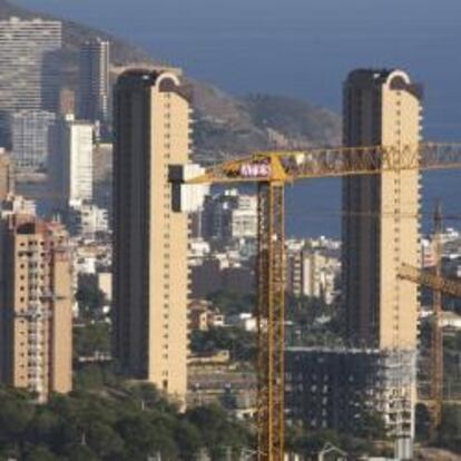 Obras de construcción de viviendas en Benidorm