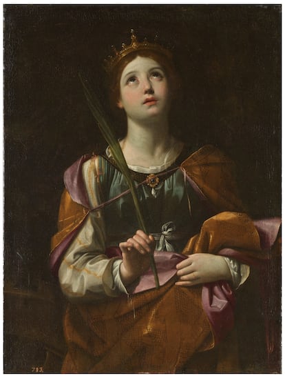 'Santa Catalina' (1606), óleo sobre lienzo de Guido Reni, también perteneciente a la colección del Prado.