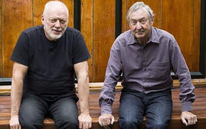 David Gilmour, guitarrista y cantante, y Nick Mason, batería, de Pink Floyd, en noviembre de 2014.