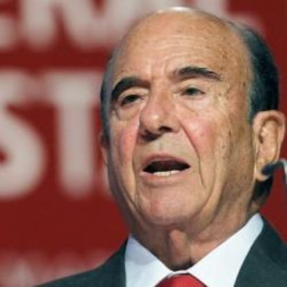 Emilio Botín, durante la junta de acionistas del banco Santander