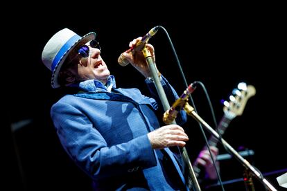 Van Morrison, ayer, en el WiZink Center de Madrid.