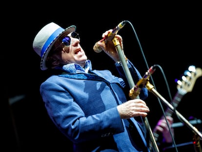 Van Morrison, ayer, en el WiZink Center de Madrid.