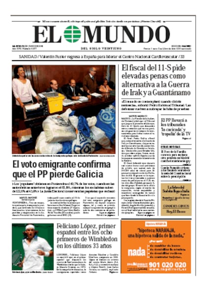 Para <i>El Mundo</i> "no es sólo que los emigrantes no hayan proporcionado la victoria final al PP, sino que, más sorprendente, han acortado la distancia entre éste y el partido socialista de Touriño". Opina que "en este significativo vuelco del voto emigrante sin duda influye el hecho de que el Gobierno de la Nación esté ahora en manos del PSOE (...). Es aquí donde cobra un perverso significado la figura de ese nuevo cargo creado por Zapatero, el embajador para las Comunidades Españolas en Iberoamércia, cuyo titular, Miguel Cortizo, lo ha utilizado sin rubor para hacer campaña a favor del Partido Socialista".