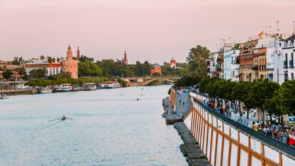 Sevilla, Spain, at sunset