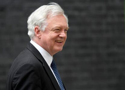 El ministro del Brexit, David Davis, en Downing Street.