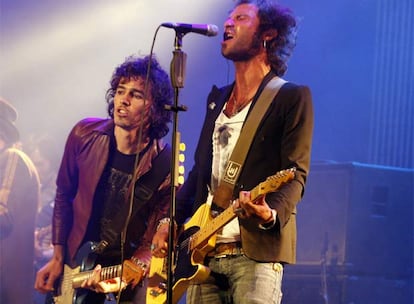 Rubén y Leiva, Pereza, durante su actuación en Las Ventas.