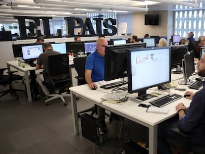 The Madrid newsroom of EL PAÍS.