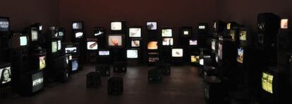 Instalaci&oacute;n del videoartista Douglas Gordon en el Museo de Arte Moderno de Par&iacute;s. 