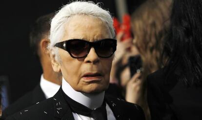 Karl Lagerfeld, el jueves en la Milan Fashion Week.