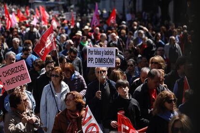 Manifestación del 1 de Mayo por Madrid.