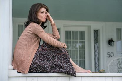 Katie Holmes, como Jackie Kennedy en la miniserie 'Kennedys: After Camelot'.