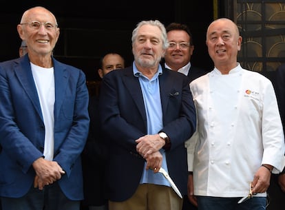 Meir Teper, Robert De Niro y el chef Nobu Matsuhisa, socios de Nobu.