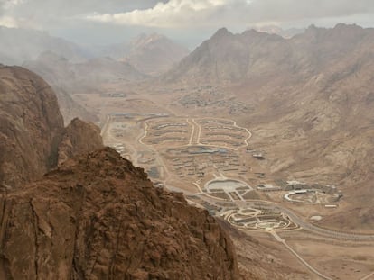 Desarrollo de las obras del mega proyecto turístico en la zona, en una imagen de 2023. 