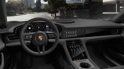 Interior del nuevo Porsche Taycan.