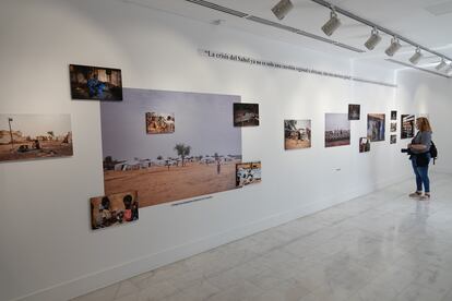 Vista de otra de las composiciones de las imágenes que conforman la exposición 'Las Tres Fronteras'.