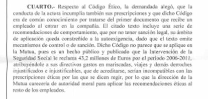 Extracto del texto de la sentencia