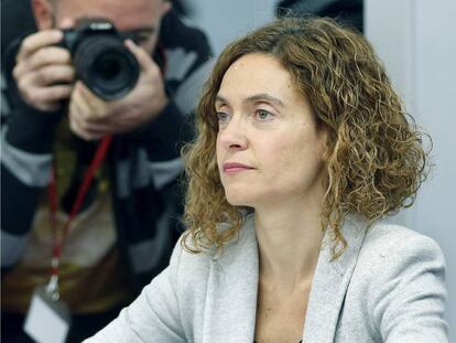 La diputada Meritxell Batet avui durant la reuni&oacute; del PSC.