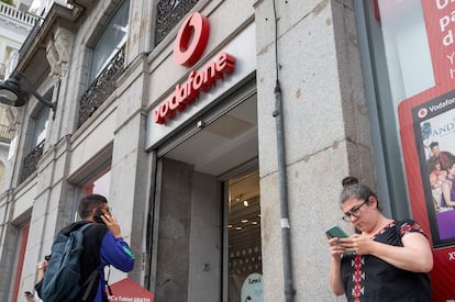 Una tienda de Vodafone en Madrid. 