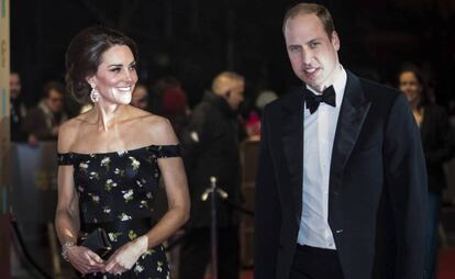 Los duques de Cambridge, en los premios BAFTA 2017, celebrados en Londres.