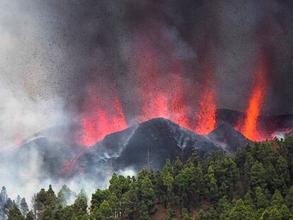 Erupción del volcán en La Palma.