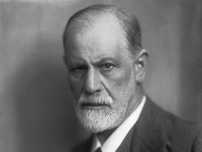 Sigmund Freud, the father of psychoanalysis, in a photograph taken in 1921.