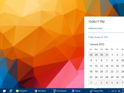Windows 10 tiene un calendario y reloj secretos, así se activan