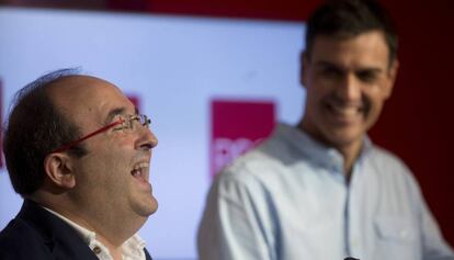 Miquel Iceta y Pedro Sánchez.