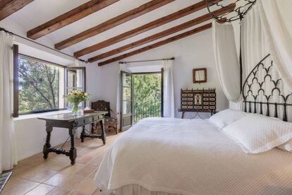 The main suite in the Mallorca mansion.