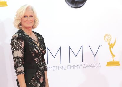 Una de las veteranas en las alfombras rojas: Glenn Close, candidata al Emmy como Mejor actriz de drama or la cuarta temporada de 'Damages'.