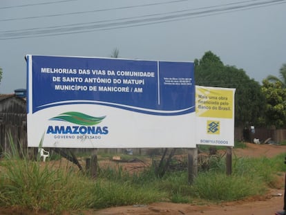 Imagem de arquivo de um vilarejo no Amazonas que deveria ser um assentamento.