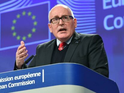 El vicepresidente de la Comisión Europea, Frans Timmermans, en 2018 en Bruselas.