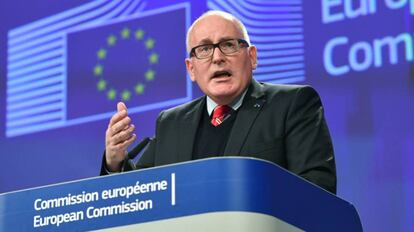 El vicepresidente de la Comisión Europea, Frans Timmermans, en 2018 en Bruselas.