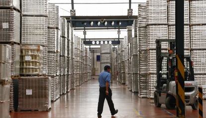 A storage area at the Mivisa plant in Las Torres de Cotillas, Murcia. 