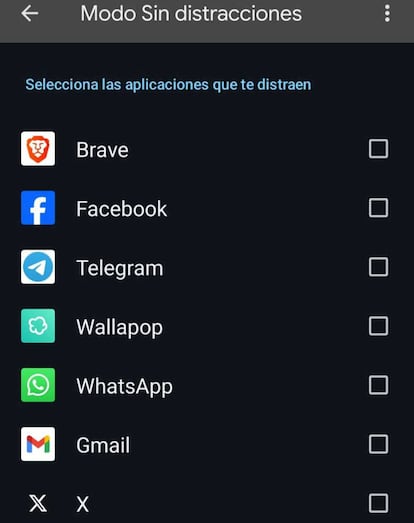 Modo sin distracciones Android