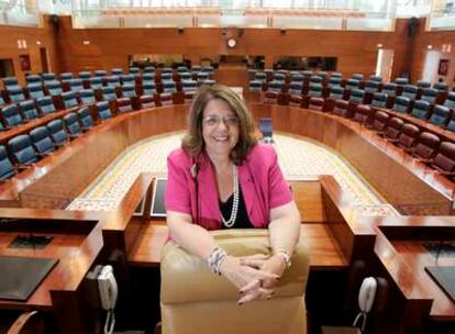 La presidenta de la Asamblea de Madrid, Elvira Rodríguez, el viernes en el hemiciclo.